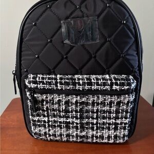 Badgley Mischka Black Quilted Backpack